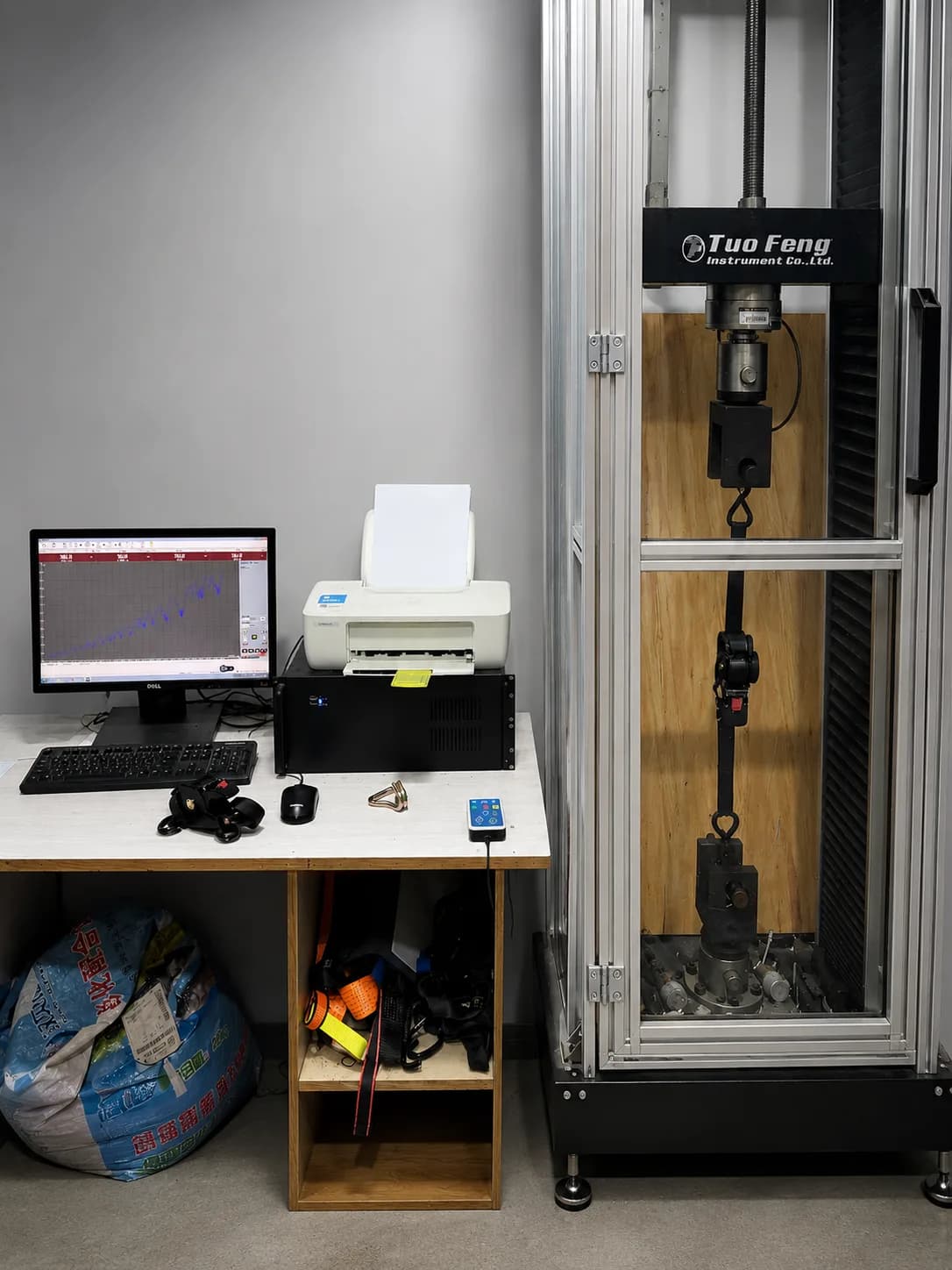 Finished restraint system detail for validation and inspection